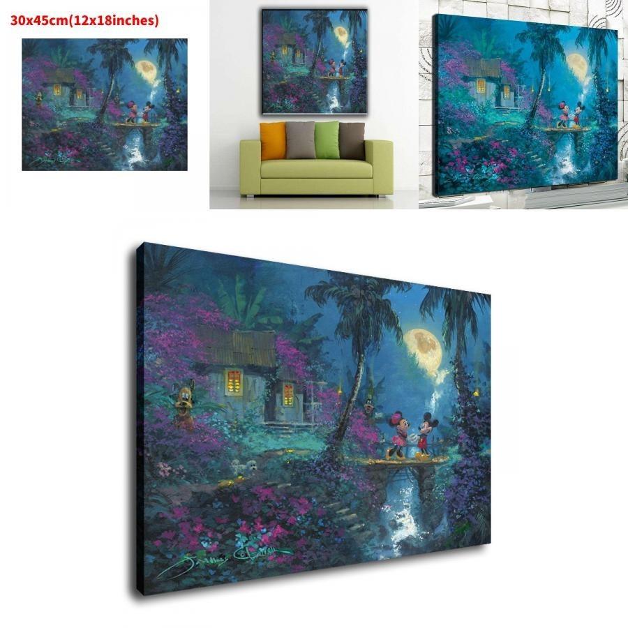 Mermaid Princess Canvas Wall Art Modern Fairy Tale Bedroom Kids Room Decorative Painting Core Material