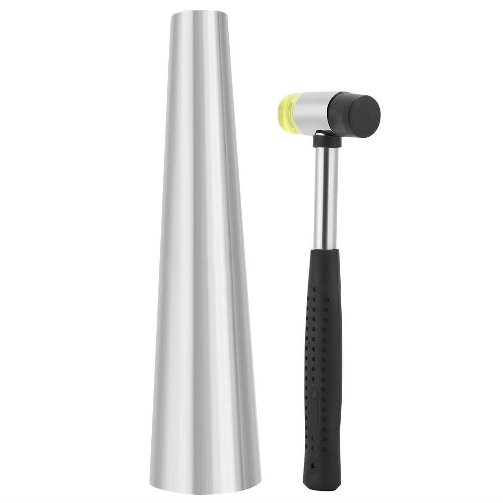 Round Bracelet Mandrel Measuring Rubber Hammer Stainless Steel Jewelry Making Tool