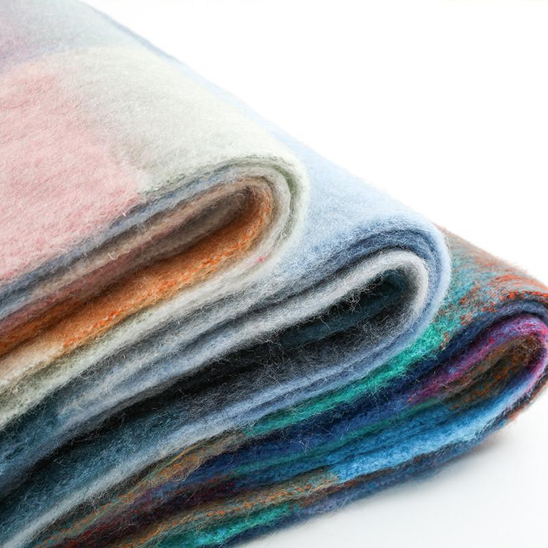 Imitation Cashmere Scarf Soft and Waxy Thickened Men's Thick Tassel Woolen Scarf Women's Winter Solid Color Autumn and Winter Scarf
