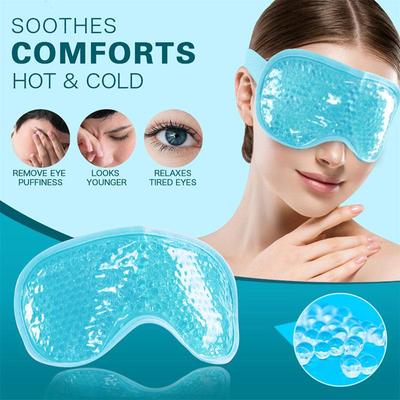 Gel Eye Mask Cold Pack Warm Heat Ice Cool Compress Soothing Tired Eyes Pad