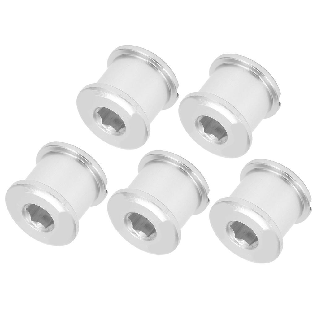 5Pcs Chainring Bolts Lightweight RustProof Easily Install Disc Screw Chainwheel for Mountain Bike Road Bicycle(Silver )