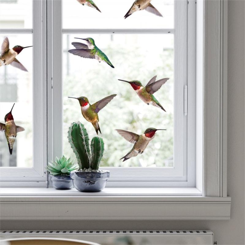 Prevent Bird Accidents with Easily Apply Window Decals Safety and Beauty AntiCollision Cling Decals for Glass Protectors