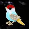 Fashion Enamel Bird Brooch for Women Unisex Rhinestone Animal Pins Keychain Event Party New Gifts Jewelry Decoration Accessories