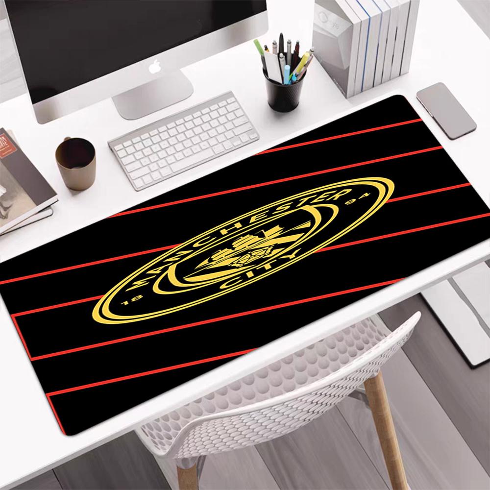 Manchester City Thema Mauspads, Rutschfeste Gummiunterseite, Multifunktionales Büro- & Heimdekor, Perfekt für die Personalisierung des Arbeitsplatzes.