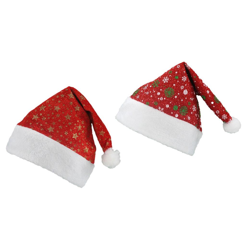 Christmas Hat Santa Hat Xmas Holiday Hat for Adults Kids Festival Holiday Gala
