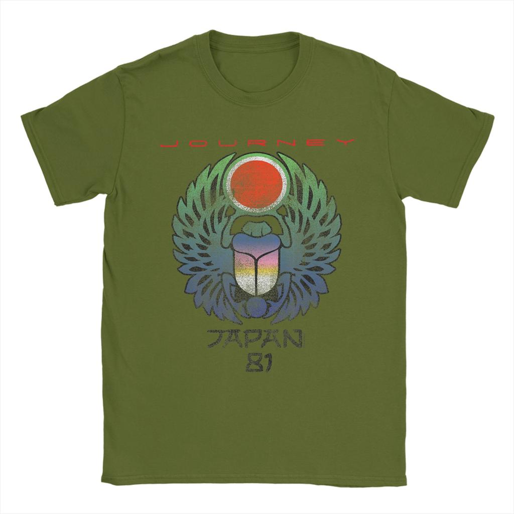 Journey Japan 1981 Scarab Beetle Music TShirts Unisex Funny 100 Cotton Tee Shirt O Neck Short Sleeve T Shirt Clothing