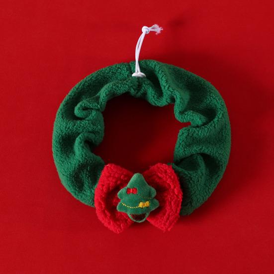 2Pcs/Set Cat Christmas Suit Soft Plush Fabric Rich Christmas Elements Small Pet Christmas Attire Red Green Pet Outfit