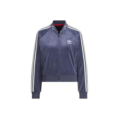 

adidas x FEIFEI RUAN Limited Edition Velvet Striped Track Jacket for Women, Navy XS тёмно-синий