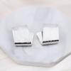 New Fashion Folded Small Earrings Uneven Square Women's Stud Earrings Unique Design Unusual Earrings for Female orecchini