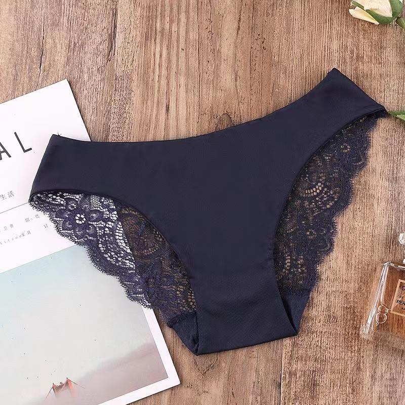 Frauen Sexy Spitze Höschen Nahtlose Baumwolle Atmungsaktive Slips Mädchen Transparente Unterhose Plus Größe Marke Unterwäsche
