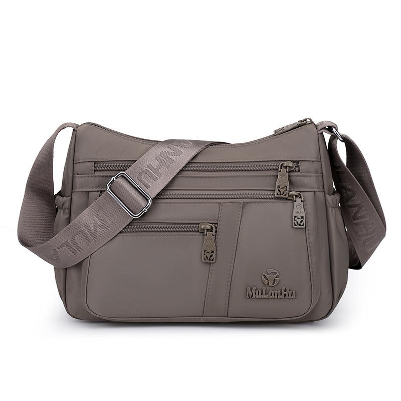 Borsa a tracolla in nylon multi-tasche con tracolla larga regolabile Borsa a spalla casual per donna Viaggi quotidiani