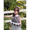 Girls' Korean Style Two-Piece Summer Set: Wide-Leg Pants & Loose Doll Shirt in Princess Style.