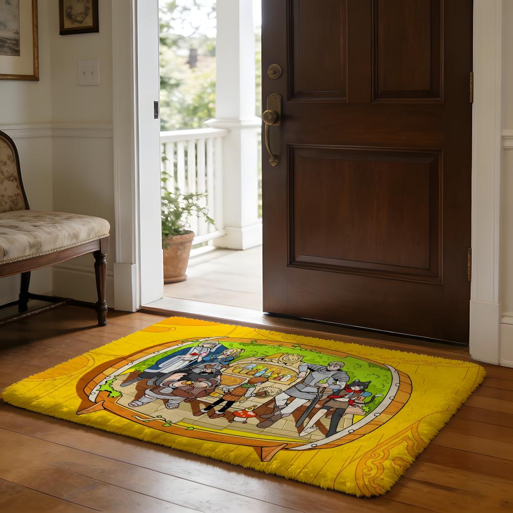 Anime Hot DDelicious In DDungeon Floor Mat Soft Flannel Absorbent Mat Non-Slip Rug Home Bedroom Bathroom