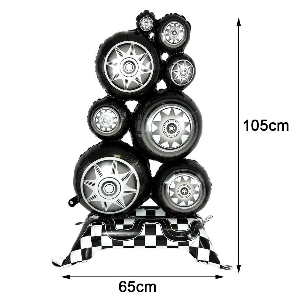 Racing Car Table Runners Car Party Decoration Black Checkered Flag Disposable Tablecloth for Race Theme Birthday Party Supplies