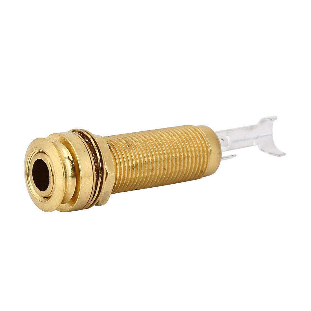 1Celsius4inch Cylinder   Threaded End Pin Output   Socket for Electric Guitar Bass (Gold)