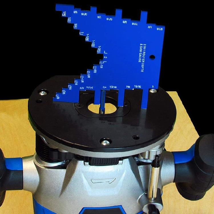 2 in 1 Mini Step Depth Gauge for Router & Table Saw Aluminum Alloy Woodworking