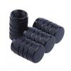 4pcs Knurling Style Tire Valve Caps Aluminum Silver Car Bike Wheel Stem Air Valve Caps Tire Pressure Cap Accessory Valve Stems 1