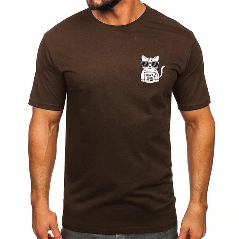 Cotton Short Sleeve Fashion Printed Loose Top Casual T-Shirts Men’s