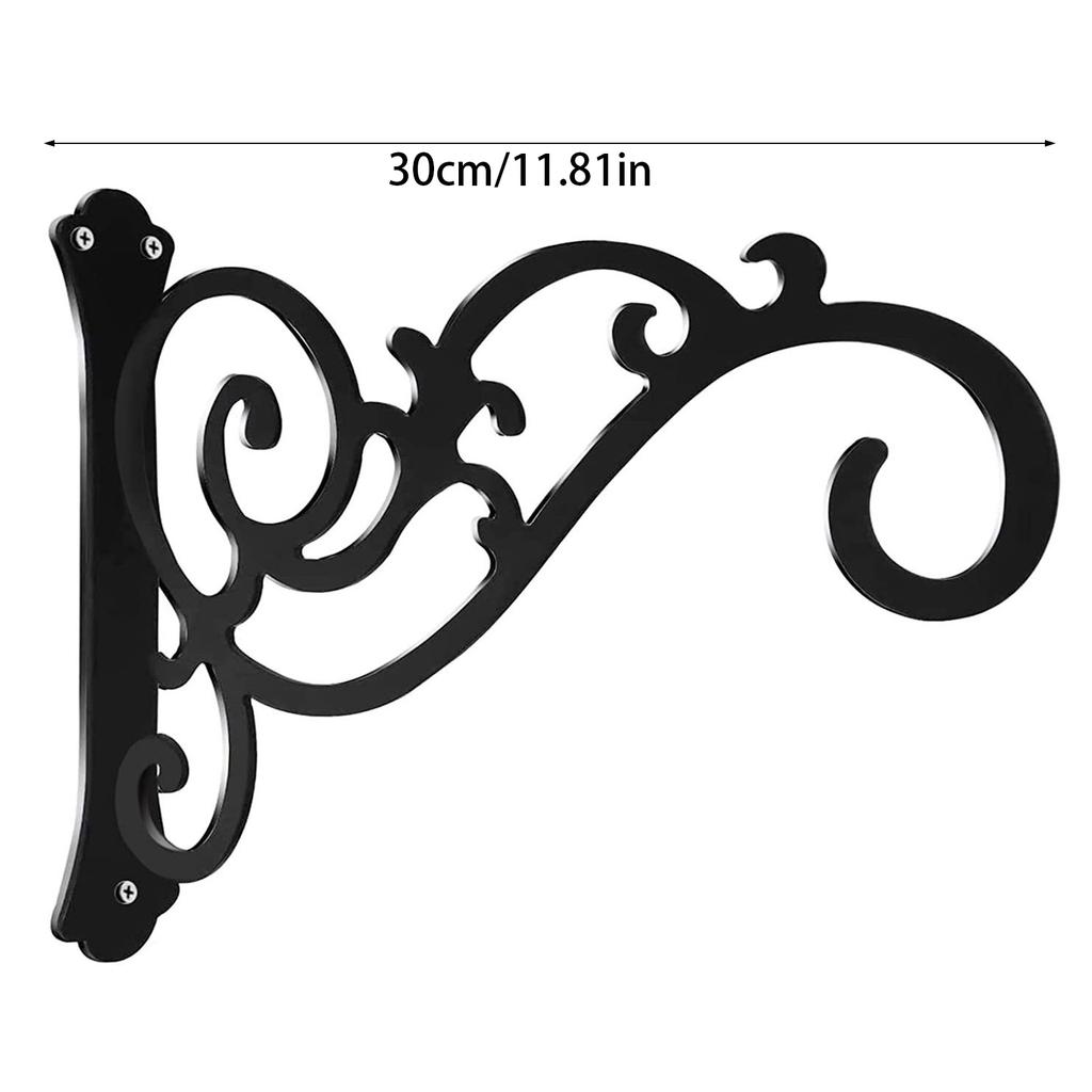 Hanging Plant Hanger Outdoor Bird Feeder Wall Hooks Black Metal Plant Bracket Hook for Hanging Flower Baskets Lanterns