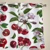 Watercolor Cherry Summer Fruit Window Curtain For Living Room Bedroom Decoration Curtains Luxury Kitchen Valance Curtains