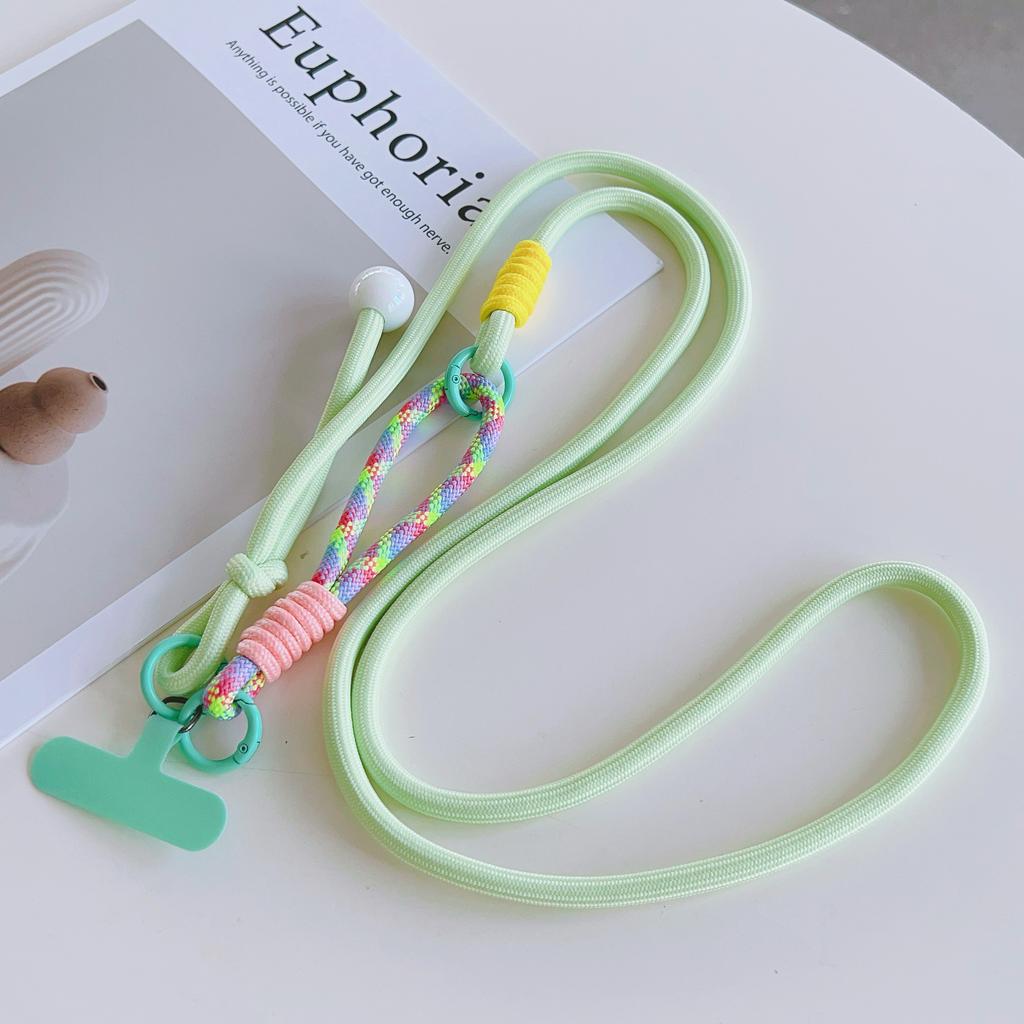 Two-In-One Multi-Functional Mobile Phone Universal Lanyard, Adjustable Crossbody Long Rope, Pearl Pendant, Finger Anti-Loss Rope