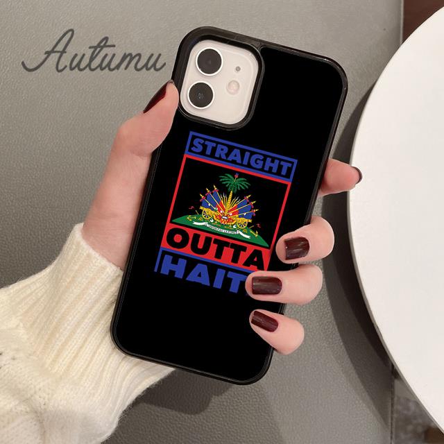 Haiti Haitianische Flagge Handyhülle für iPhone 11 12 13 14 Pro Max mini XR XS SE 2020 6 7 8 Plus Samsung Galaxy S21 S22 Hülle Coque