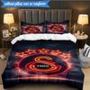 3PCS Galatasaray Football Club Crest Bedding Set 2D Printing (Includes 1 Duvet Cover + 2 Pillowcases Coreless), Bedroom decor,Fan gift
