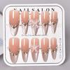 2025 New Style Rich Girl Medium-Length High-End Wearable Nail Stickers & Tips for Brides