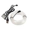 Car Interior LED EL Neon Strip USB Flexible Ambient Light, 3M/5M Optional DIY Atmosphere Lamp for Auto Interior Decoration