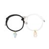 Romantic Couple Heart Magnetic Attracting Bracelets for Women 2PCS Cute Cartoon Ghost Pendant Bracelet Friendship Jewelry Gift