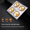 Classic Warm Light Bath Heater & Exhaust Fan with Integrated Ceiling Design