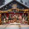 Merry Christmas Garage Banner, Polyester, Winter Decoration, Suitable for Home and Courtyard, Christmas Decoration