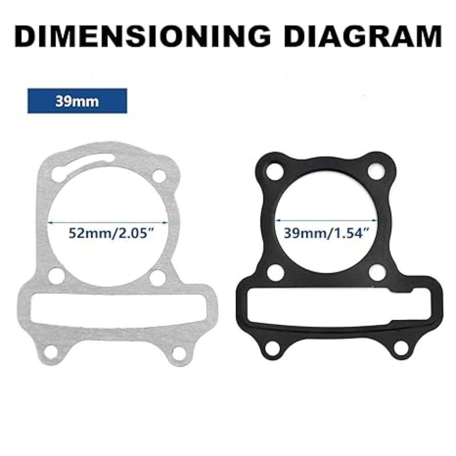 Complete Standard Case Engine Gasket Kit Fit for 50cc 4-Stroke GY6 50cc - 39mm