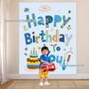 Kids' Birthday Canvas Wall Decoration - Hanging Cloth for Boys & Girls' Festival Celebrations