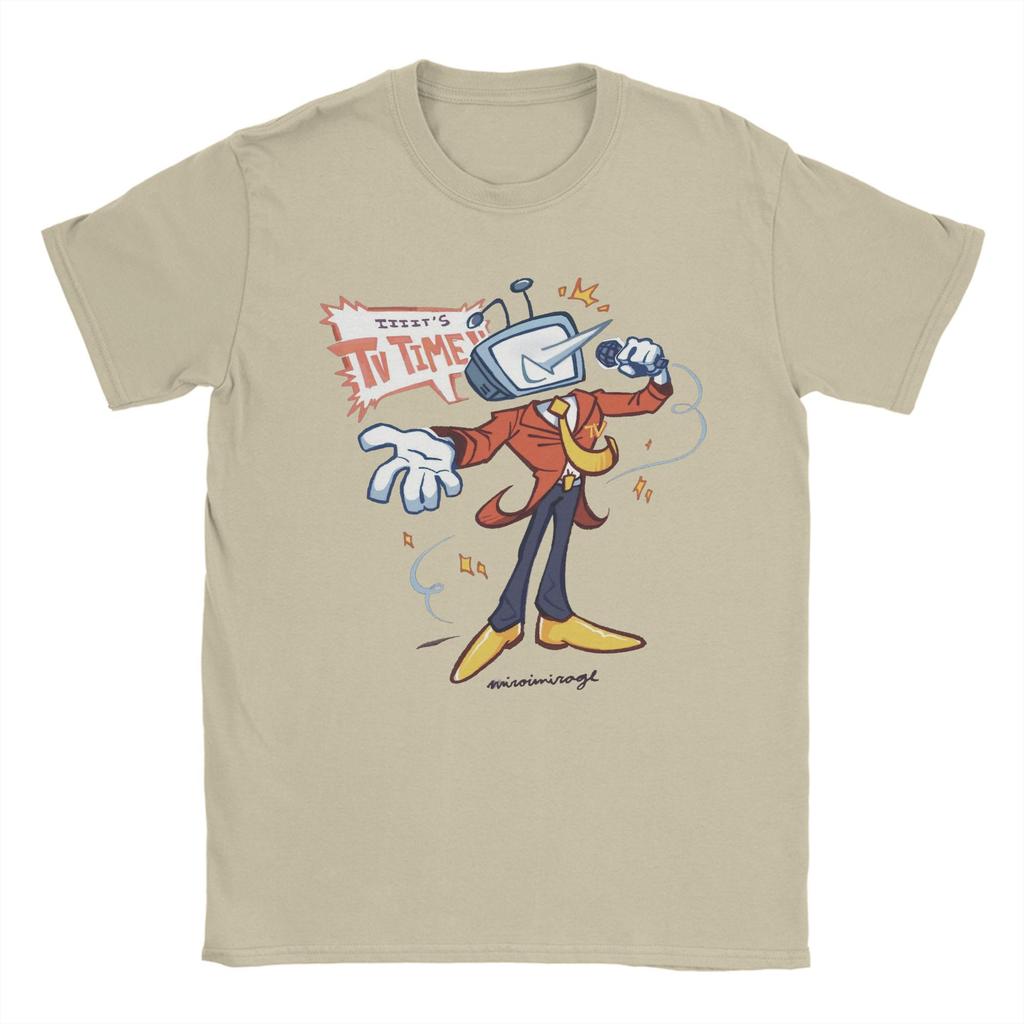 Vintage It';s TV Time!! Mr Tenna Deltarune T-Shirts Men Round Neck 100% Cotton T Shirt Short Sleeve Tees New Arrival Clothes