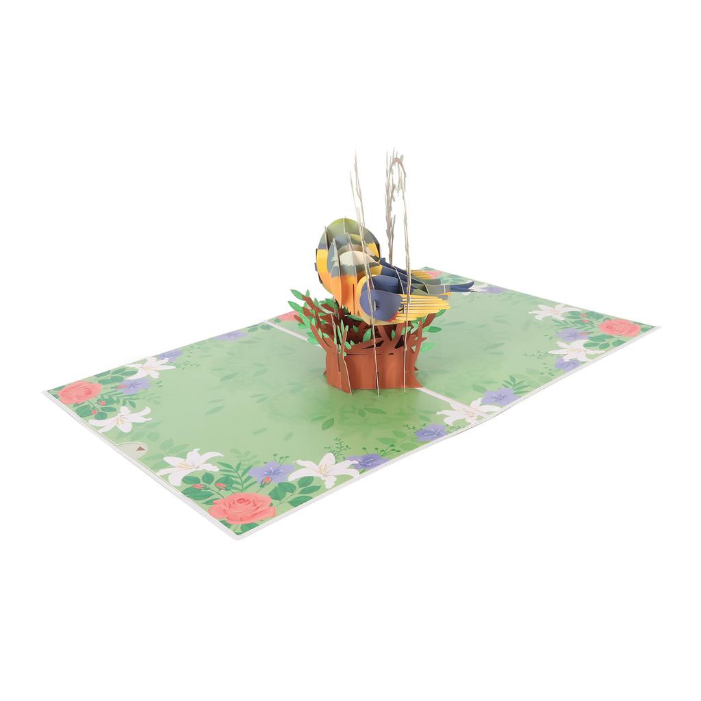 Lovebirds 3D Greeting Card Handcraft Repeatable Folding Exquisite Valentines Day Greeting Cards for