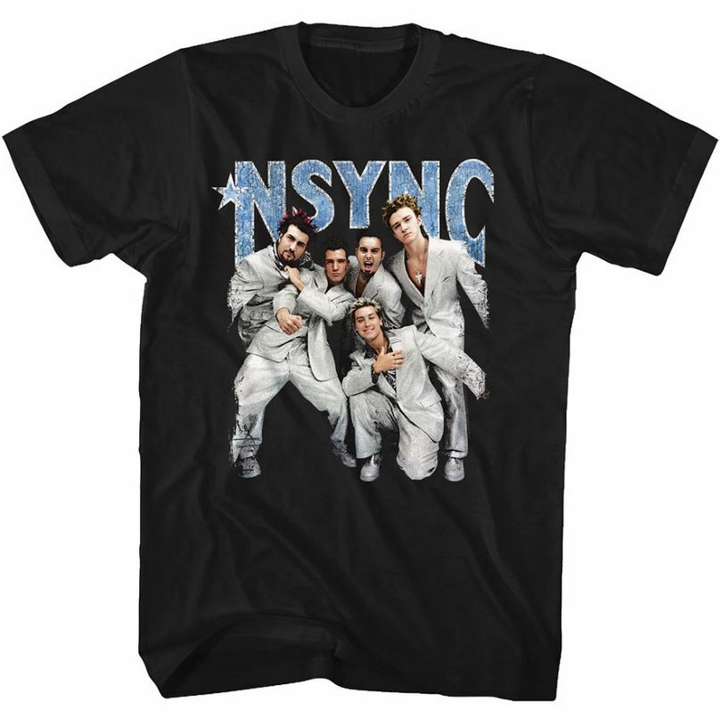 NSYNC Group Strike A Pose Men T Shirt Dance Pop Music Merch M