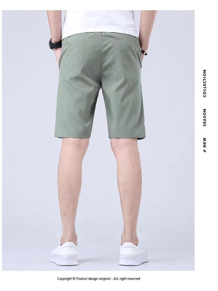 Men's 2023 Summer Ice Silk Quick-Dry Shorts: Casual, Loose, Elastic, Slim-Fit Pants