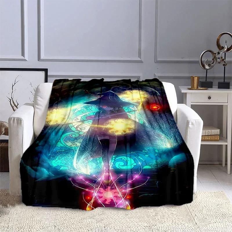 KonoSuba Gods Blessing On This Wonderful World Cartoon Megumin Soft Flannel Throw Blanket for Sofa Living Room  Warm  Cozy