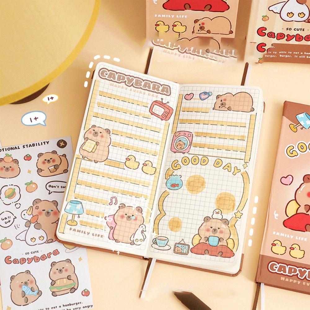 INS Capybara Hand Ledger Notebook Mini Memo Notes Portable Capybara Notepad  School
