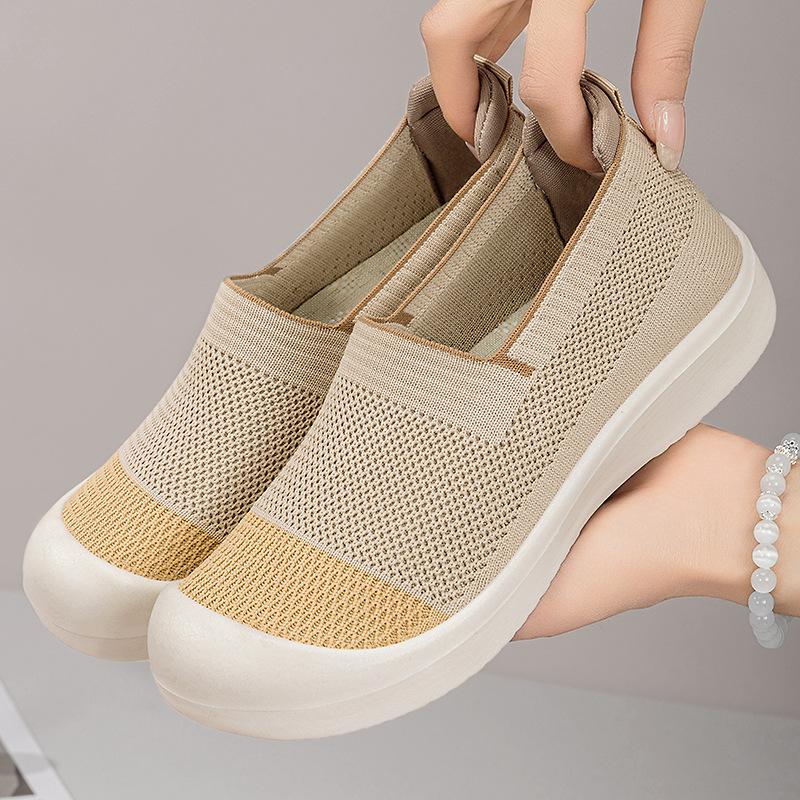 

Обувь женская повседневная обувь дышащая плетеная обувь не воняет ноги сетчатая обувь модная универсальная женская одиночная обувь с одной педалью ленивая обувь 36