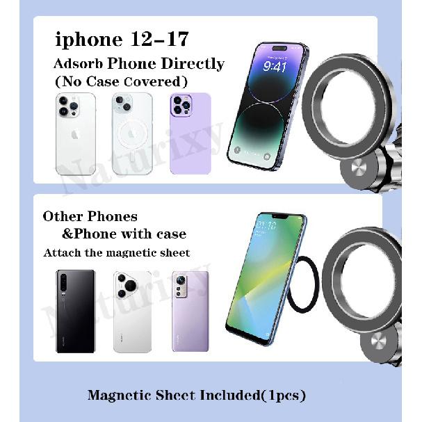 Magnetic Car Air Vent Phone Holder Mount Compatible with MagSafe Strong Magnet for iPhone 17/16/15/13/12 Cell Phone Car Stand