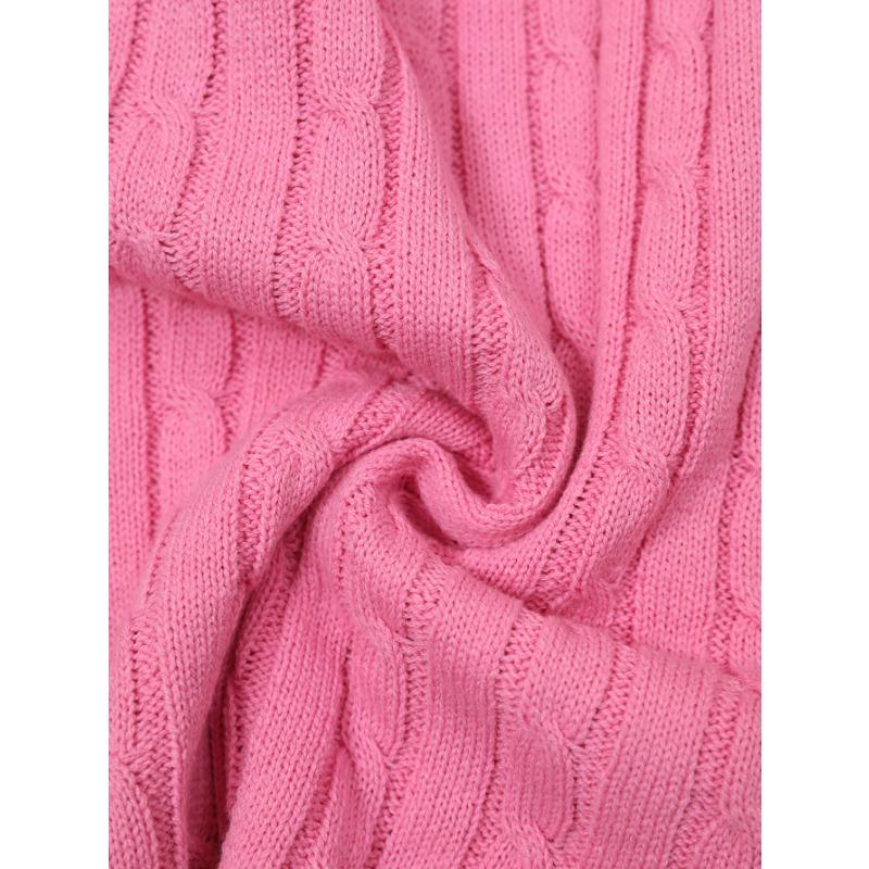 Kvinners sommer nye kortermede jakkeslag Stranded genser V-hals strikkede gensere topper