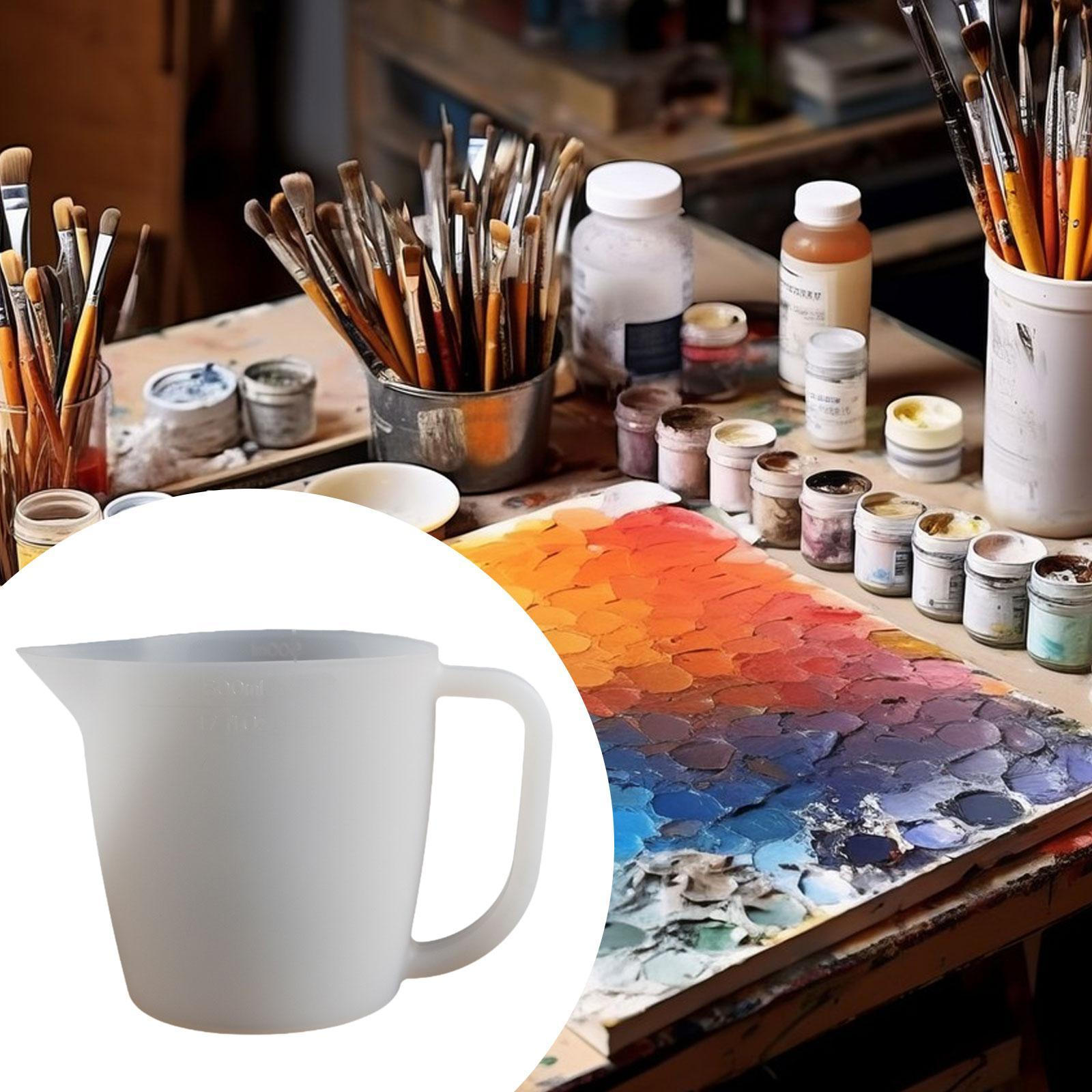 

Разделенный стакан, для смешивания краски 483 мл, с ручкой, многоразовые инструменты для заливки и рисования для 1 Channel Divider