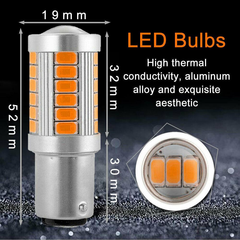 Blinker-LED-Glühbirnen Gelb 1156 2 Stück Bernstein
