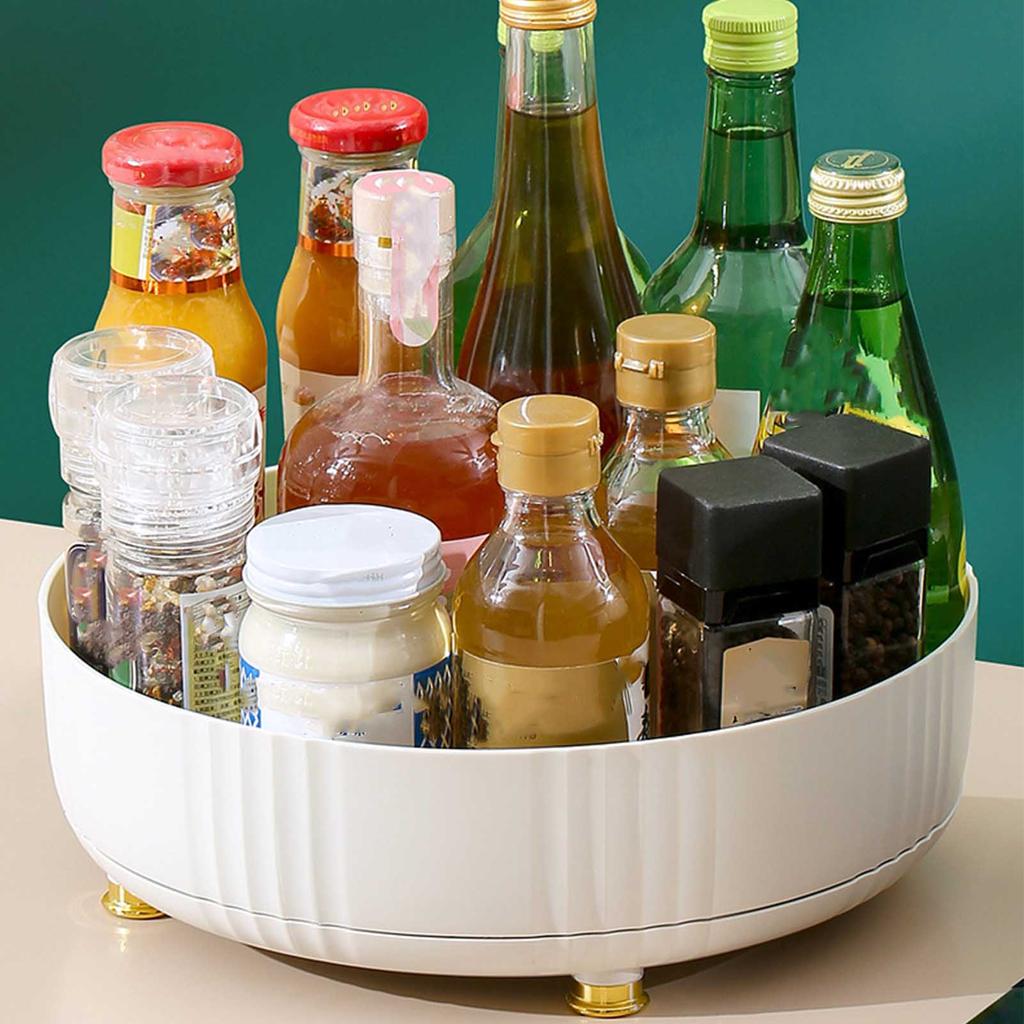 Taca do przechowywania obracana o 360 stopni Szafka na przyprawy Obrotowy Stojak na kosmetyki Półka do Kuchni Toaletki