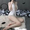 Sexy Lingerie Lace Seduction Sexy Backless Suspender Split Nightdress Set
