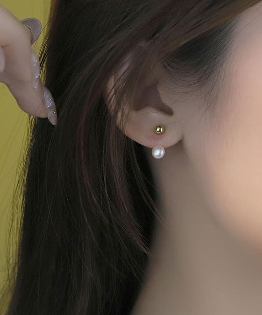 Heita Sevrin Gold Pearl Earrings