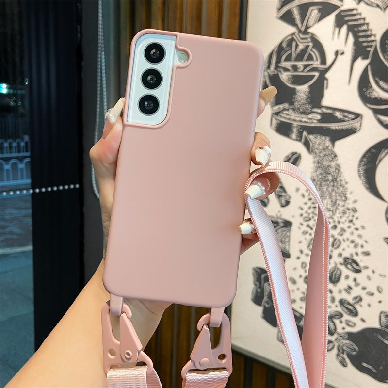 Mobile Phone Case Chain Lanyard Integrated for Samsung S25Ultra S24PS23 Mobile Phone Case Japanese and Korean A32A56A55