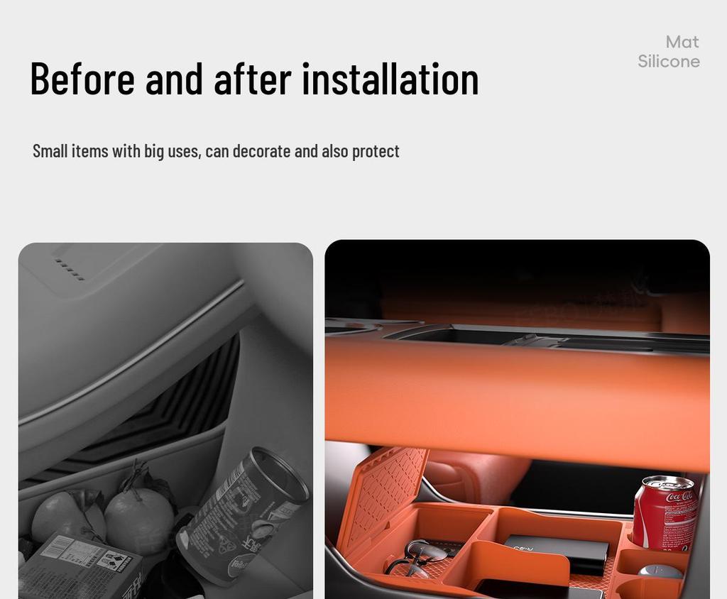 Compatible Silicone Storage Box for Li Auto L6 L7 Center Console - Interior Accessories & Decoration.